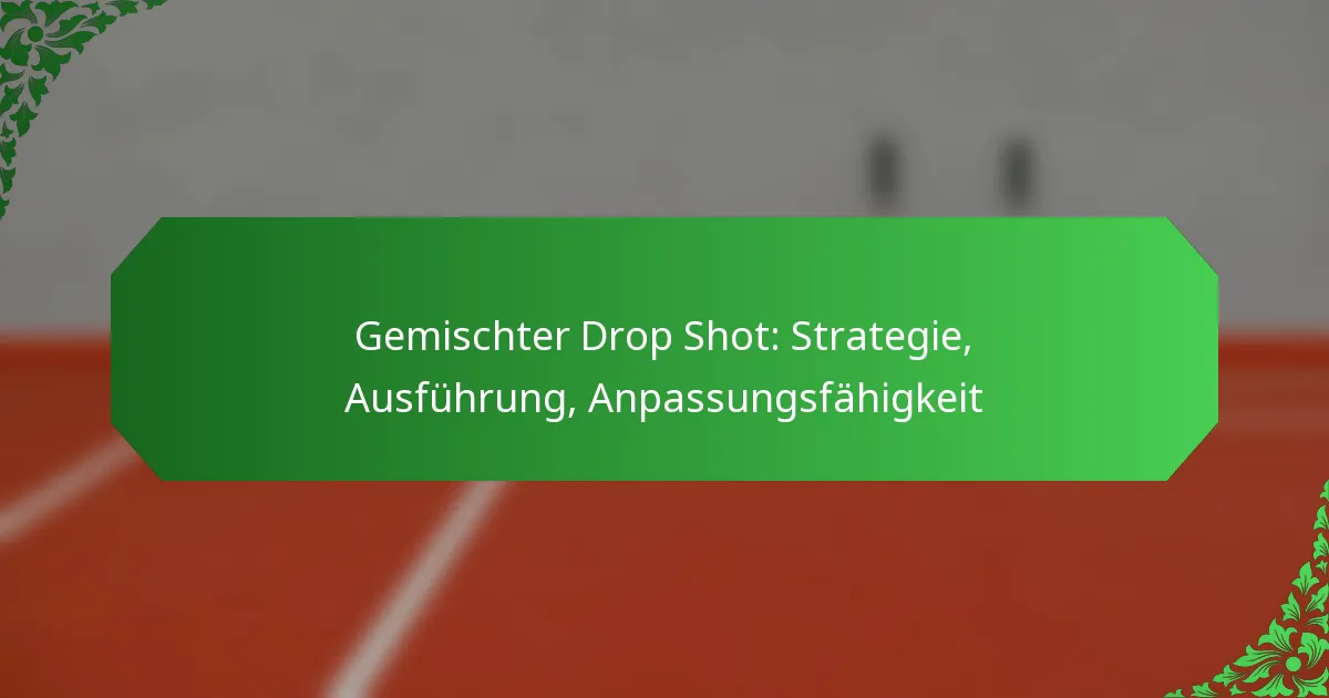 Gemischter Drop Shot: Strategie, Ausführung, Anpassungsfähigkeit