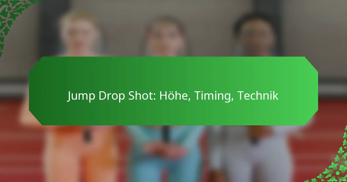 Jump Drop Shot: Höhe, Timing, Technik